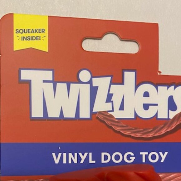 DOG TOY VINYL TWIZZLER-SHAPED {SQUEAKER INSIDE} - Picture 2 of 9